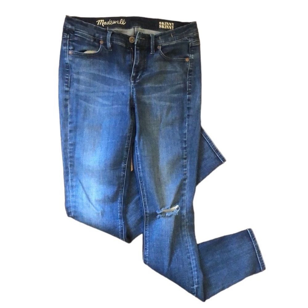 EUC MADEWELL SKINNY SKINNY JEANS DISTRESSED SZ 27​​​​​​​​​​​​​​